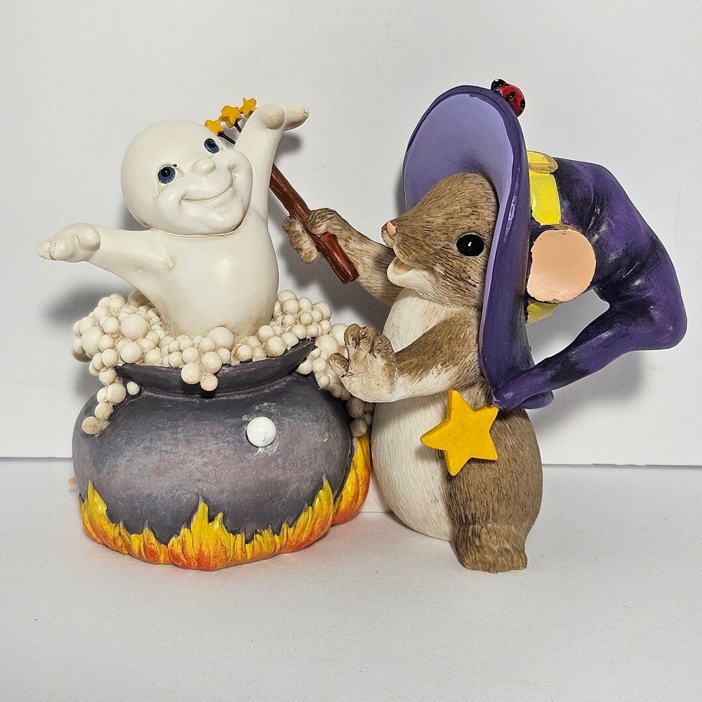 Enesco Charming Tails You Really Raise My Spirit Halloween Ghost Mouse Wit h